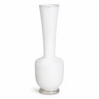 Vintage American White Glass Vase Collection, Set of 7 — image 6