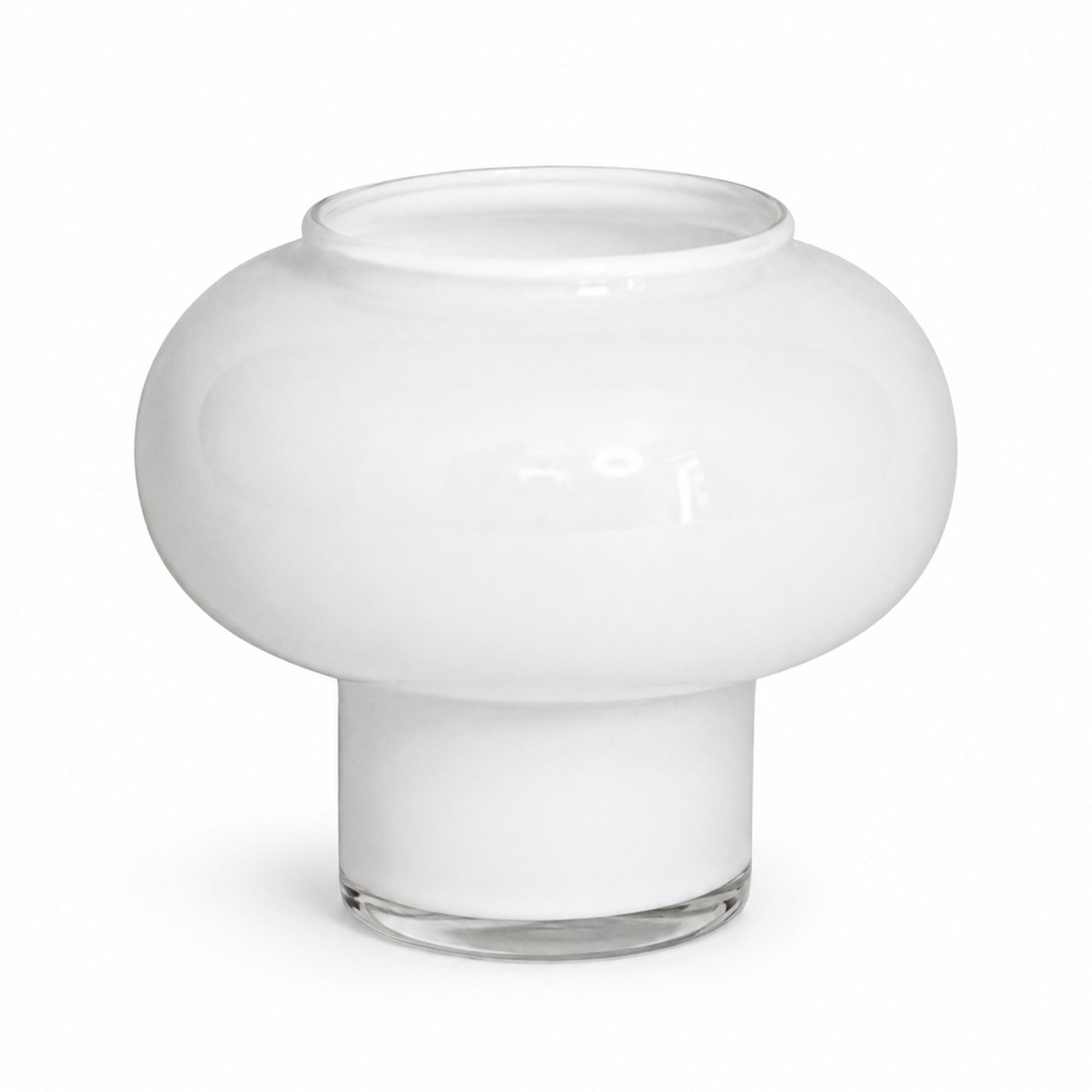 Vintage American White Glass Vase Collection, Set of 7
