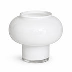 Vintage American White Glass Vase Collection, Set of 7 — image 7