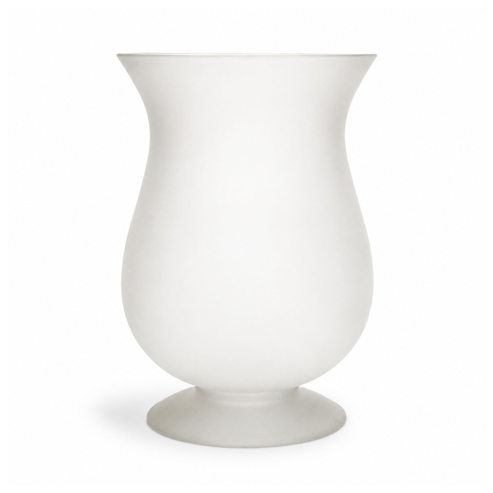 Vintage Frosted White Glass Vessel Group, Set of Five