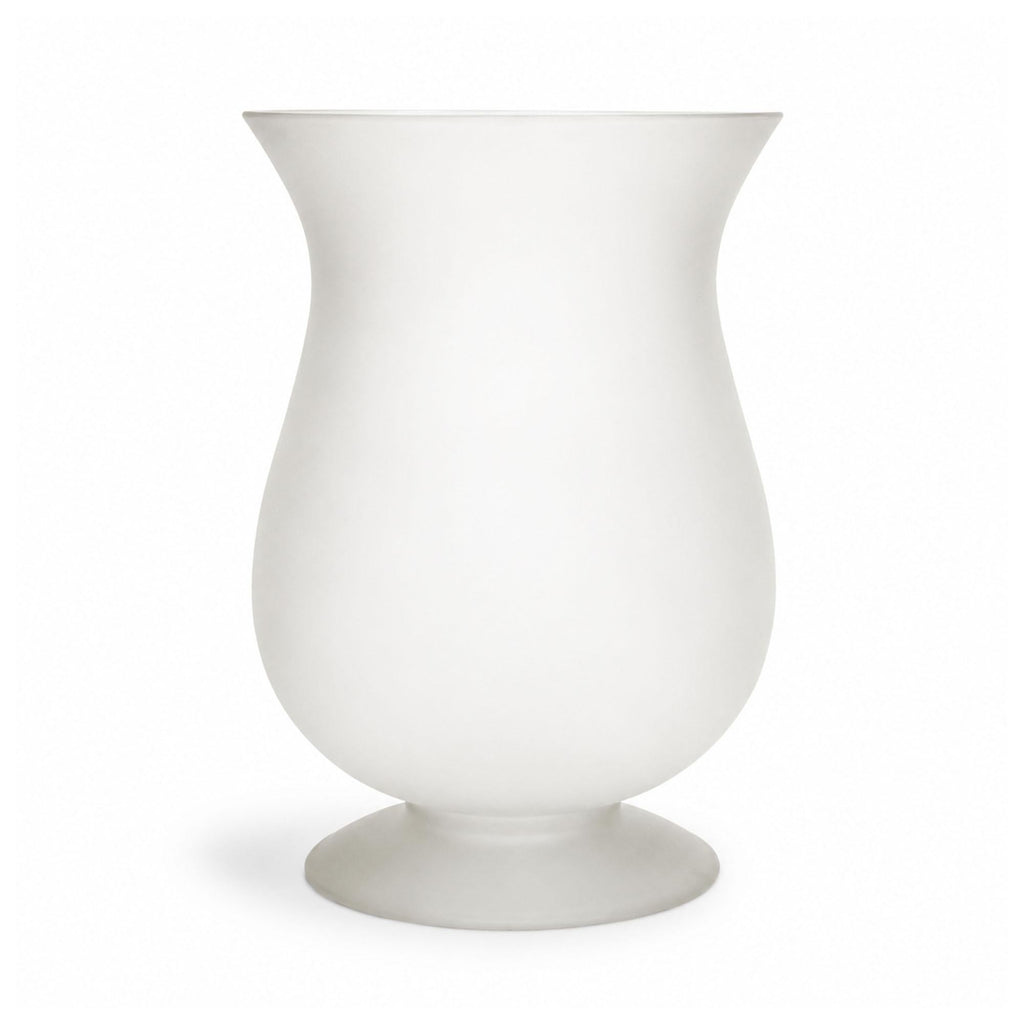 Vintage Frosted White Glass Vessel Set of Five, 1980s Modernist Design — image 3