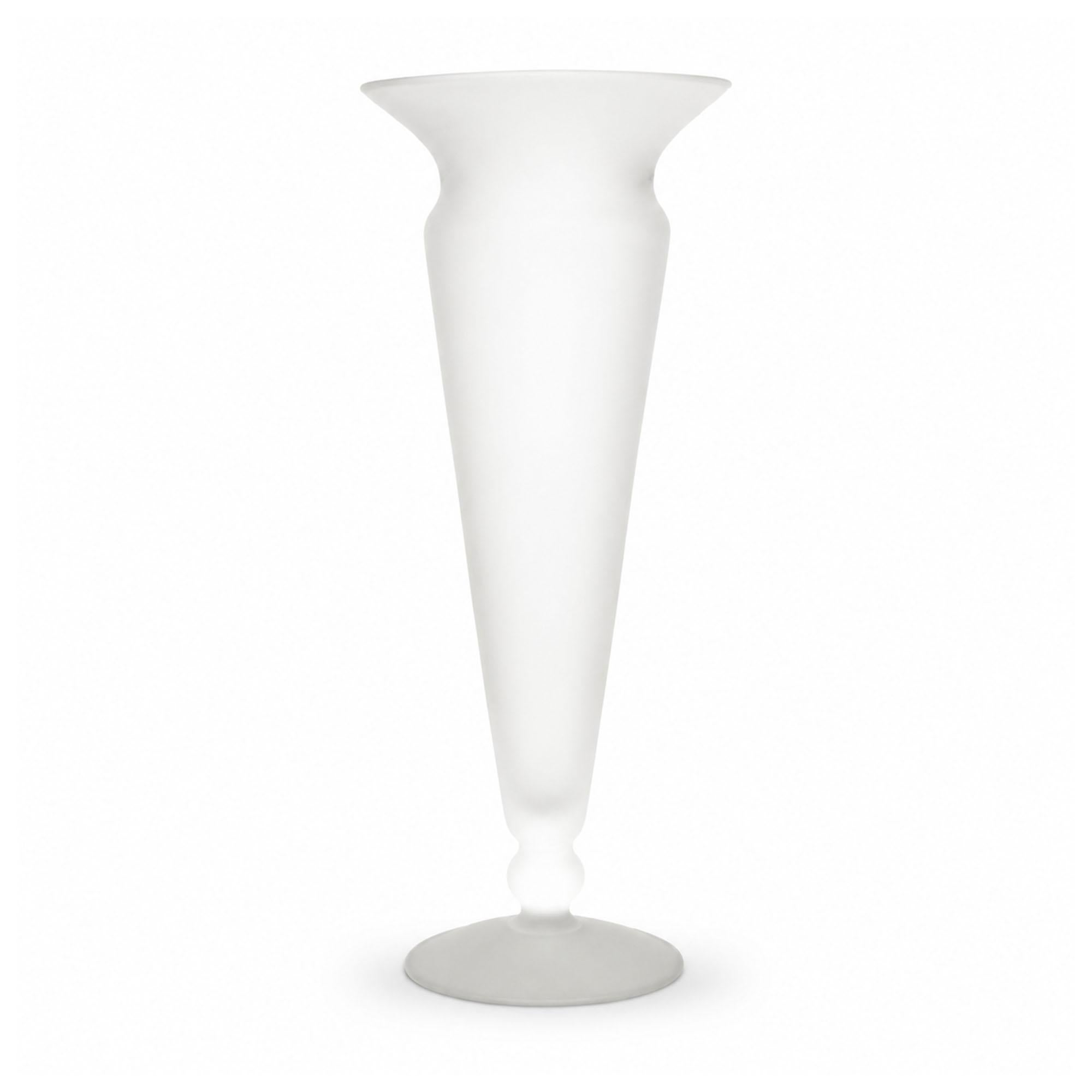 Vintage Frosted White Glass Vessel Set of Five, 1980s Modernist Design — image 4