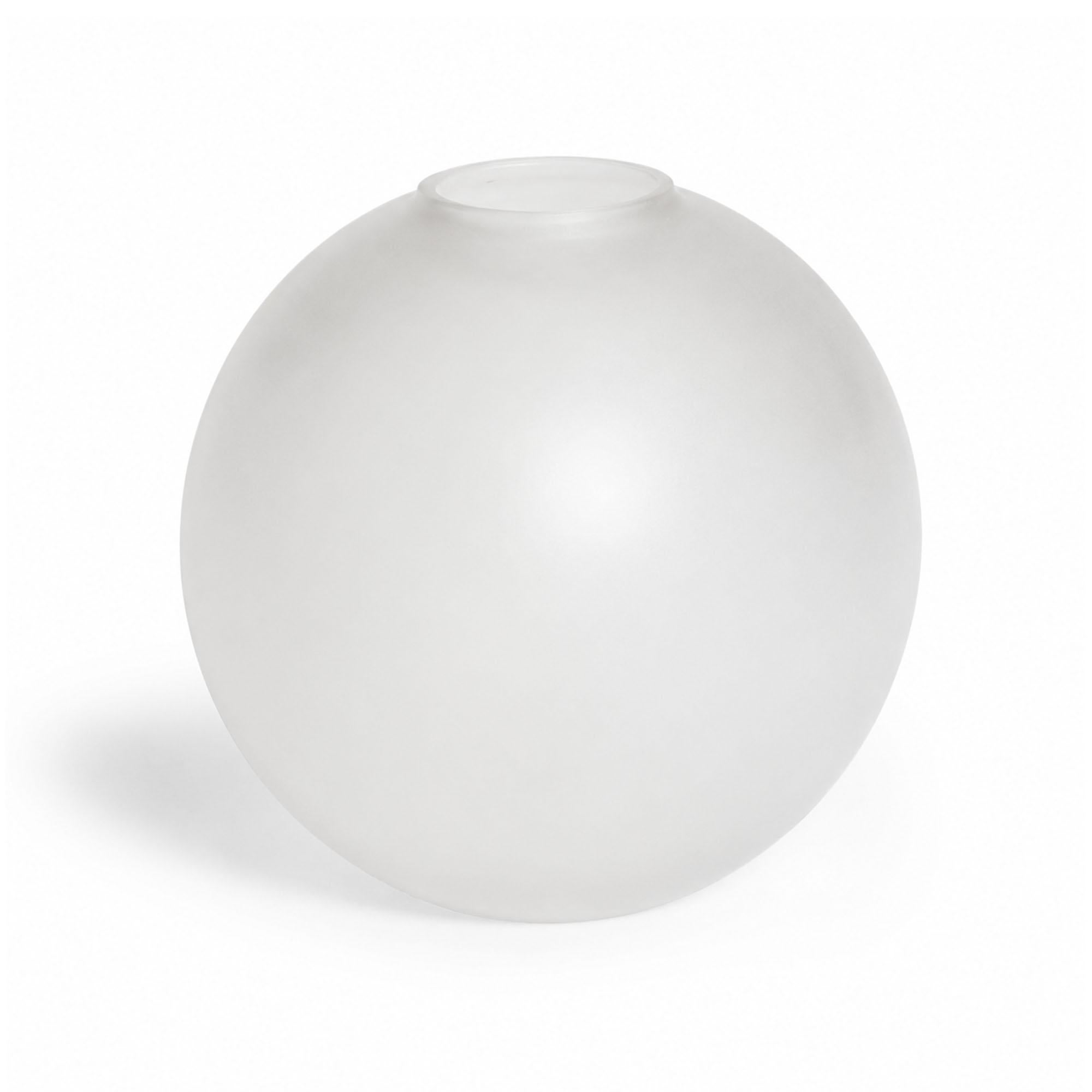 Vintage Frosted White Glass Vessel Set of Five, 1980s Modernist Design — image 5