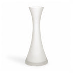 Vintage Frosted White Glass Vessel Set of Five, 1980s Modernist Design — image 6
