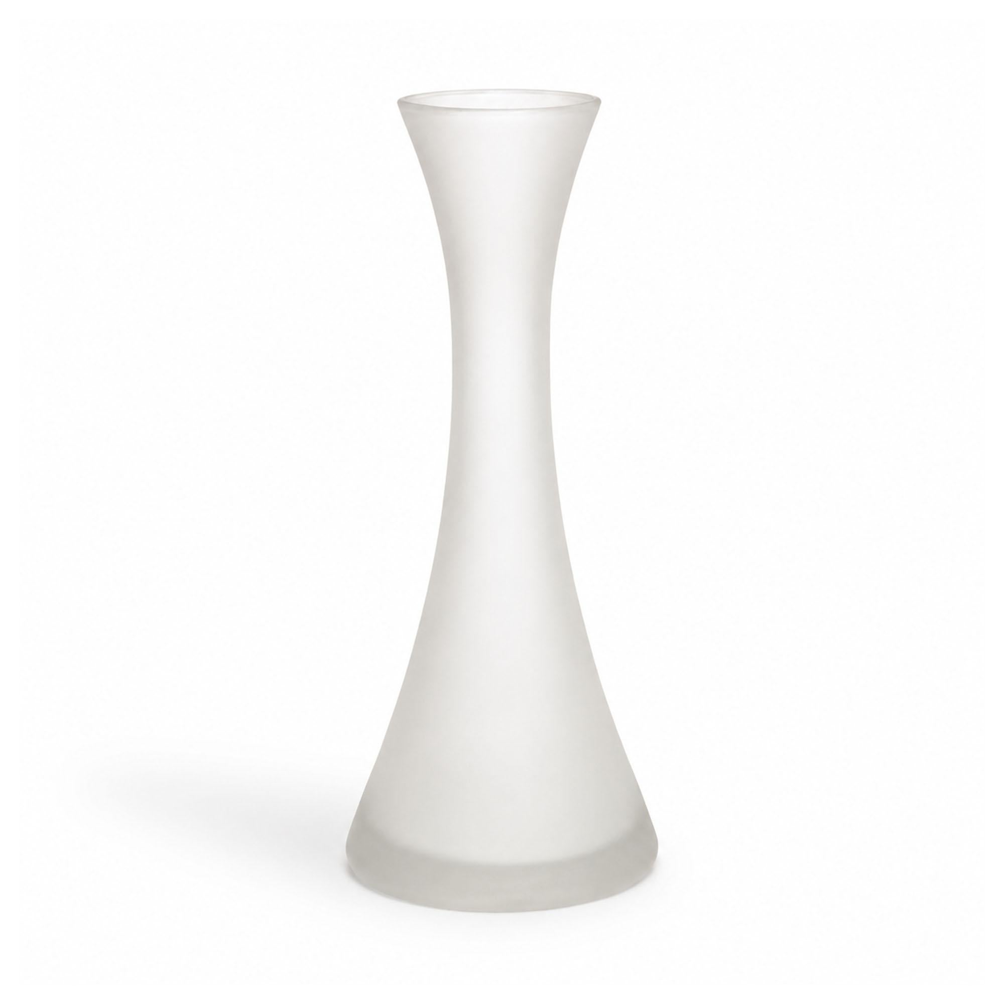 Vintage Frosted White Glass Vessel Set of Five, 1980s Modernist Design — image 6