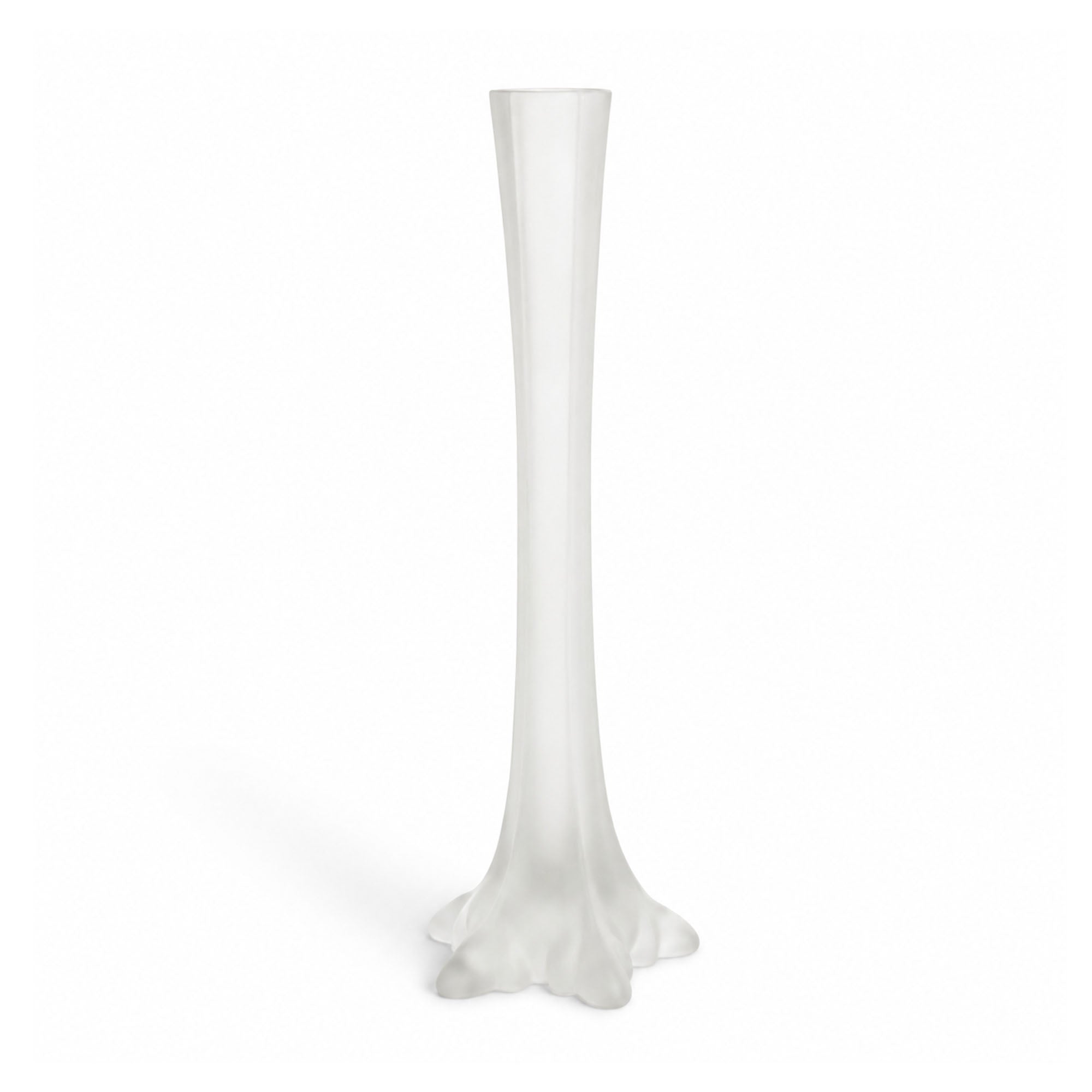 Vintage Frosted White Glass Vessel Group, Set of Five