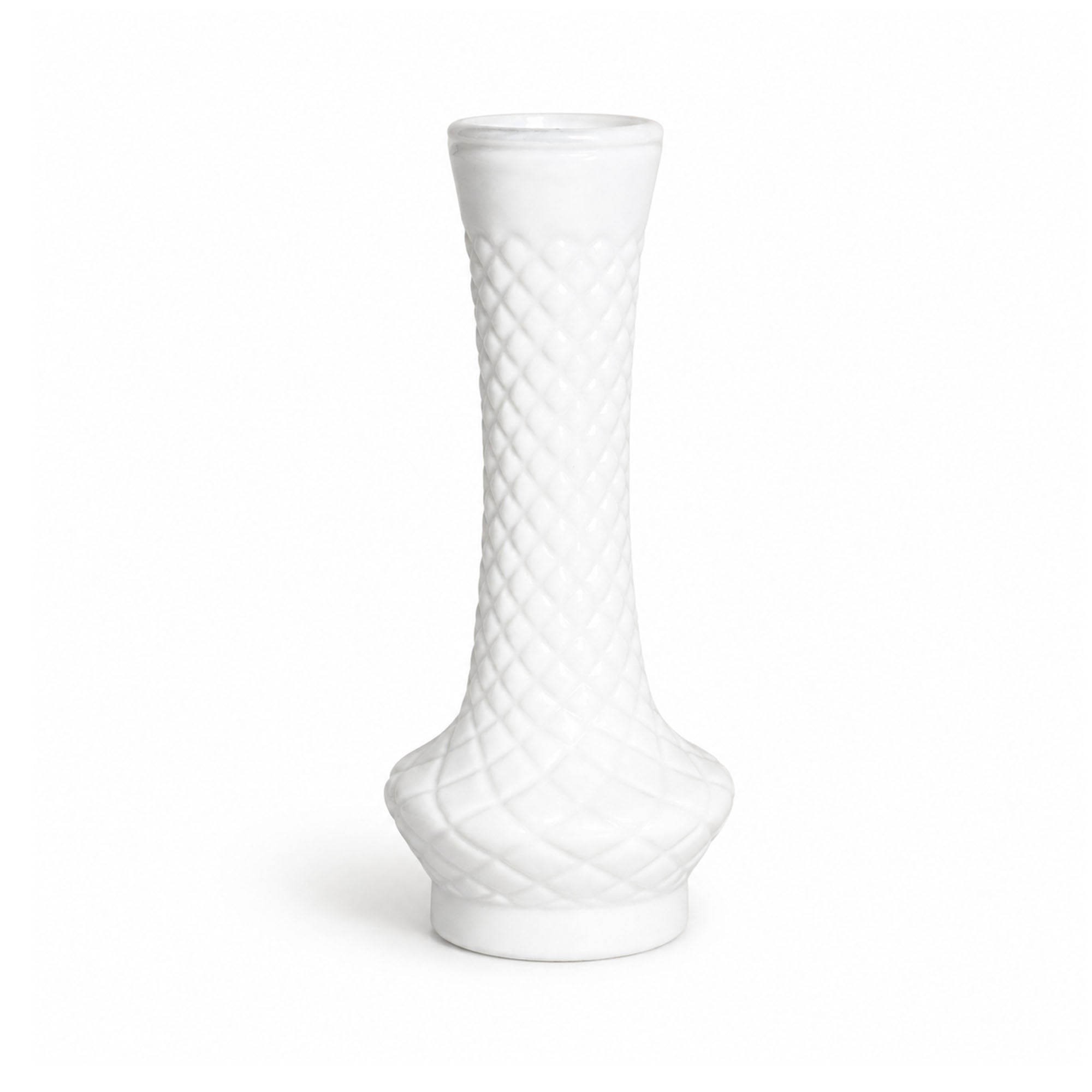 Vintage Milk Glass Bud Vases Set of Three, Mid-20th Century, USA