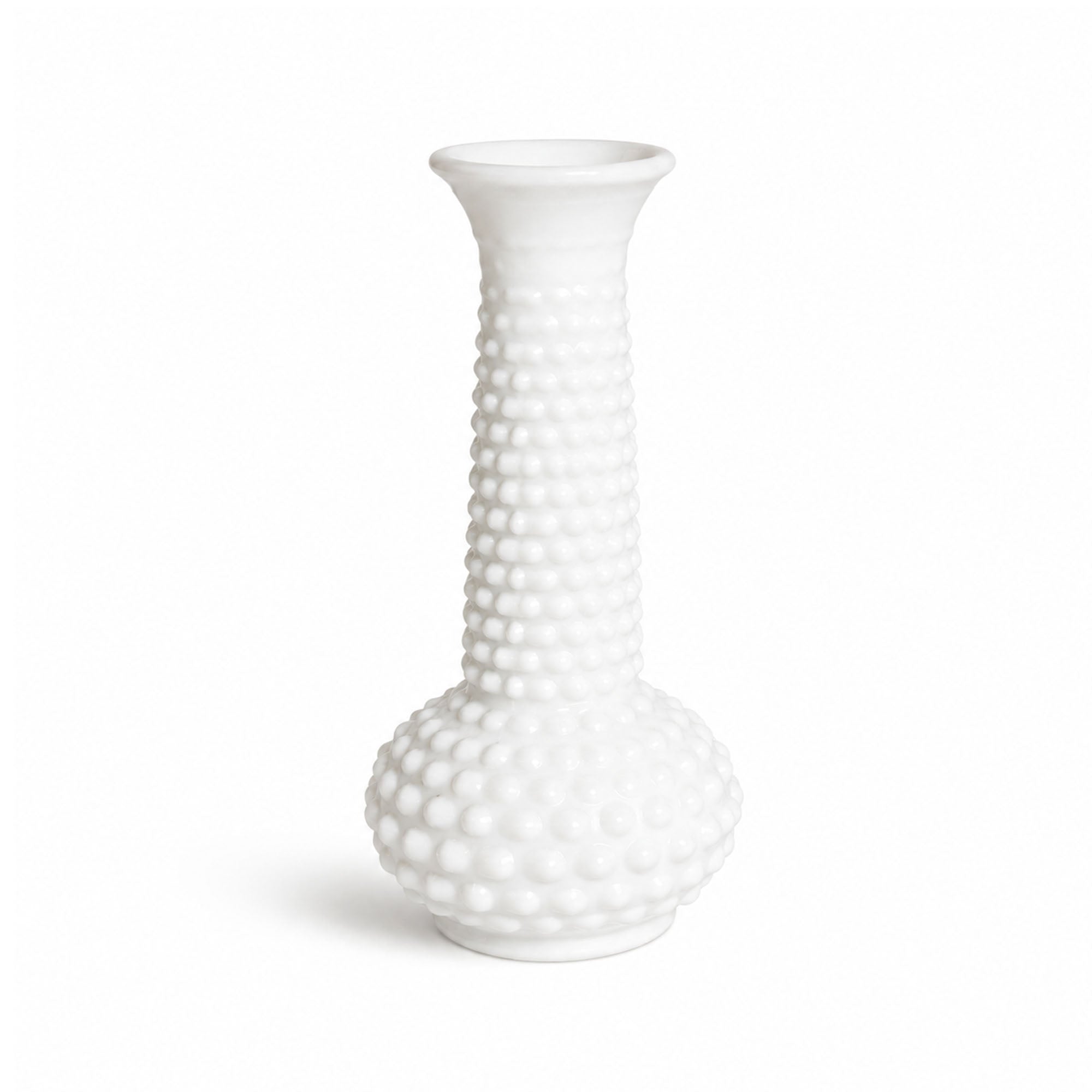 Vintage Milk Glass Bud Vases Set of Three, Mid-20th Century, USA