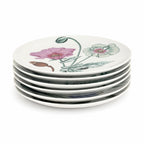 Horchow Collection Set of 12 Botanical Salad Plates, Porcelain, Japan — image 4