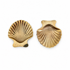 Antique Scallop Shell Salt Cellars in Silver & Gold, 1920 Tableware