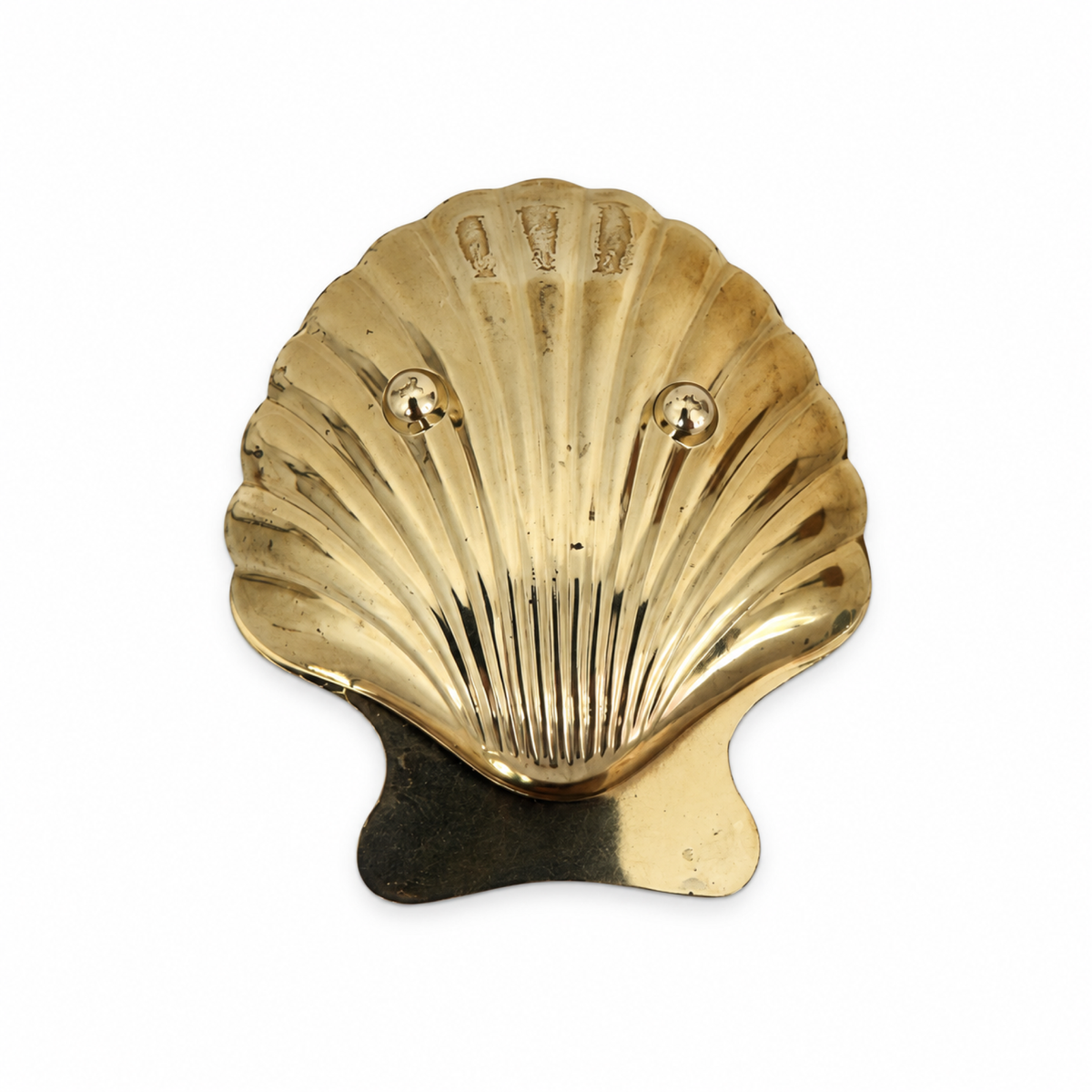 Antique Scallop Shell Salt Cellars in Silver & Gold, 1920 Tableware