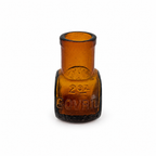 Collection of 8 Antique Bovril Amber Glass Bottles