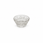 Vintage Glass Open Salt Cellars Set with Italian Brass Spoons