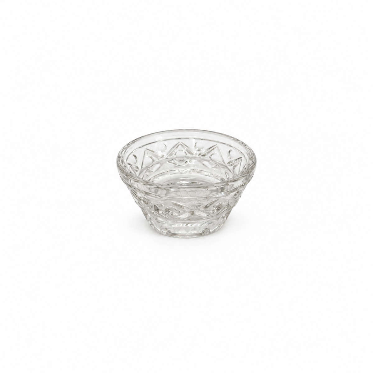 Vintage Glass Open Salt Cellars Set with Italian Brass Spoons