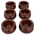 Set of Six Vintage English Stoneware Butter Pots by Pearson’s