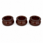 Set of Six Vintage English Stoneware Butter Pots by Pearson’s