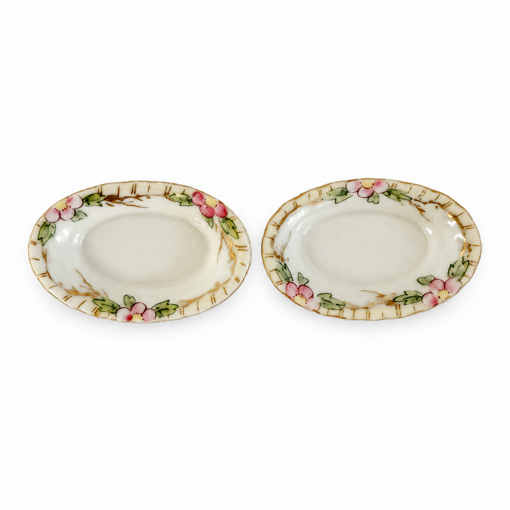 Antique Noritake Kozara Dishes Collection, 14 Vintage Porcelain Plates, Japan