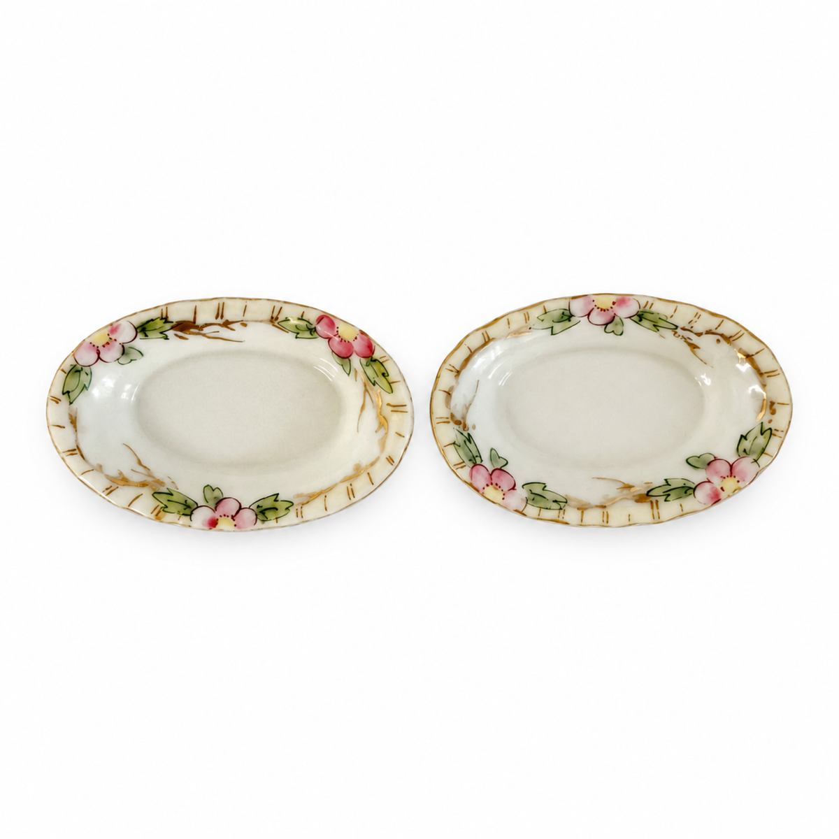 Antique Noritake Kozara Dishes Collection, 14 Vintage Porcelain Plates, Japan
