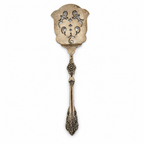 Antique Three-Piece Silver Serving Set, Ornate Botanical Design, 1900