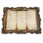 Vintage Silver-Plated Relish Tray with Three Glass Dishes, 1930s