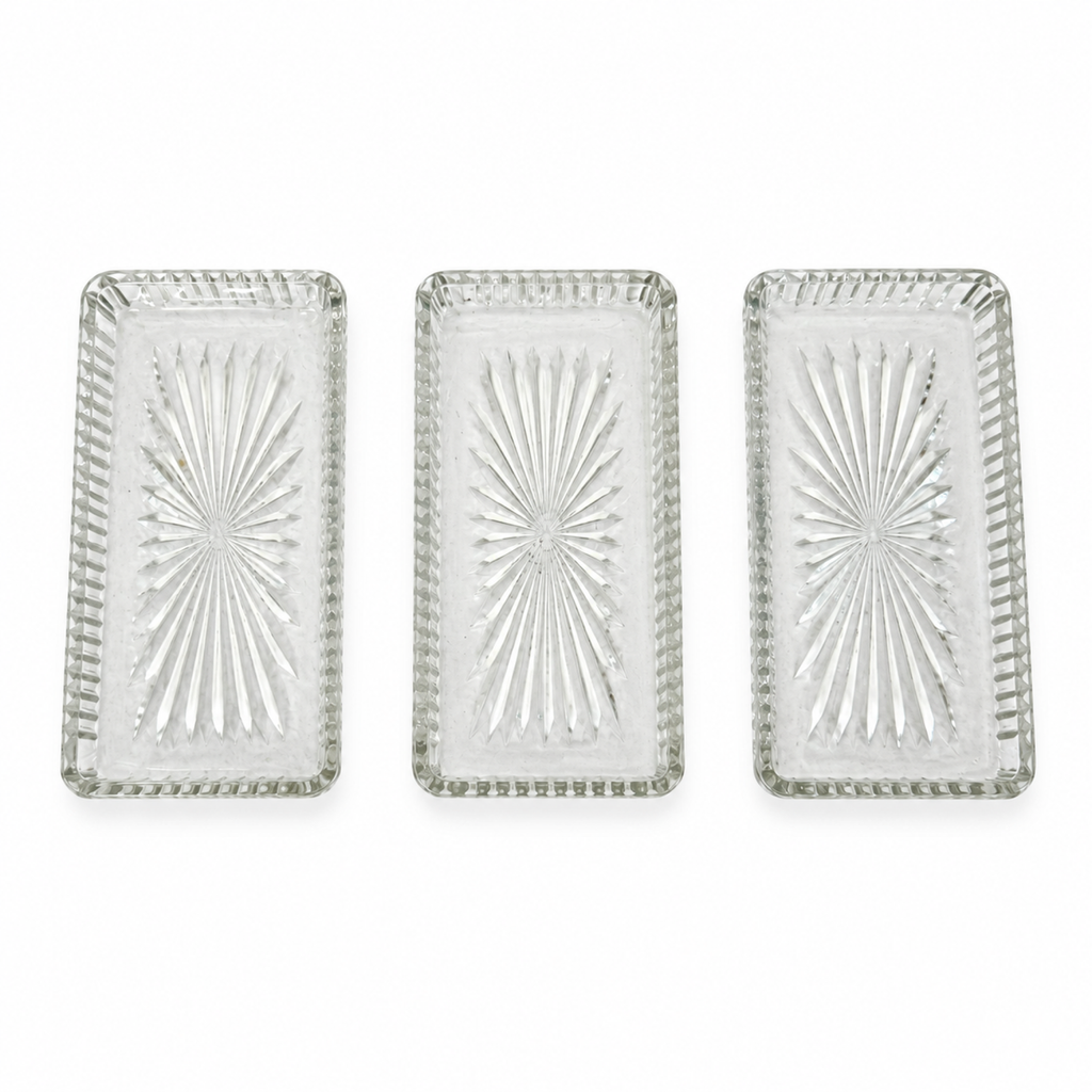 Vintage Silver-Plated Relish Tray with Three Glass Dishes, 1930s