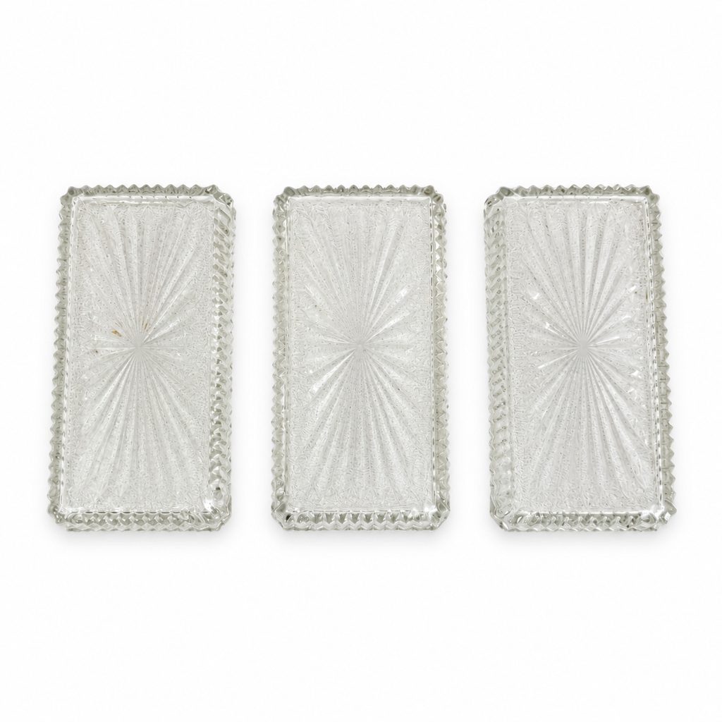 Vintage Silver-Plated Relish Tray with Three Glass Dishes, 1930s