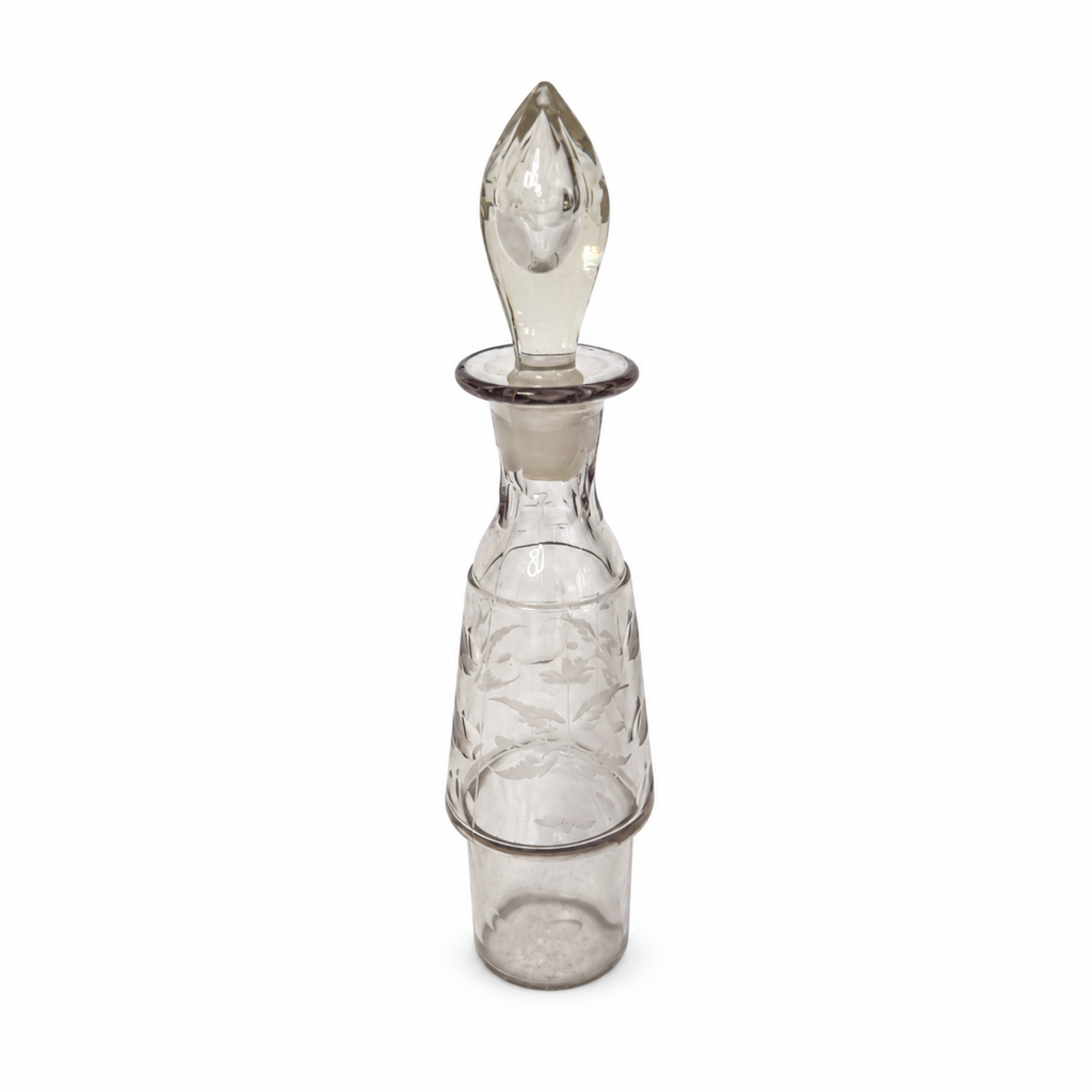 Victorian Five-Piece Cut Crystal Cruet Set with Silver-Plated Stand