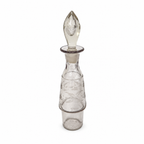 Victorian Five-Piece Cut Crystal Cruet Set with Silver-Plated Stand
