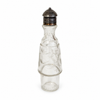Victorian Five-Piece Cut Crystal Cruet Set with Silver-Plated Stand