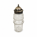 Victorian Five-Piece Cut Crystal Cruet Set with Silver-Plated Stand