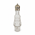 Antique Victorian Cruet Set, Silver-Plated, Etched Glass, Circa 1895