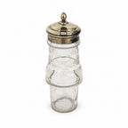 Antique Victorian Cruet Set, Silver-Plated, Etched Glass, Circa 1895