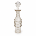 Antique Victorian Cruet Set, Silver-Plated, Etched Glass, Circa 1895