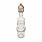Antique Victorian Cruet Set, Silver-Plated, Etched Glass, Circa 1895