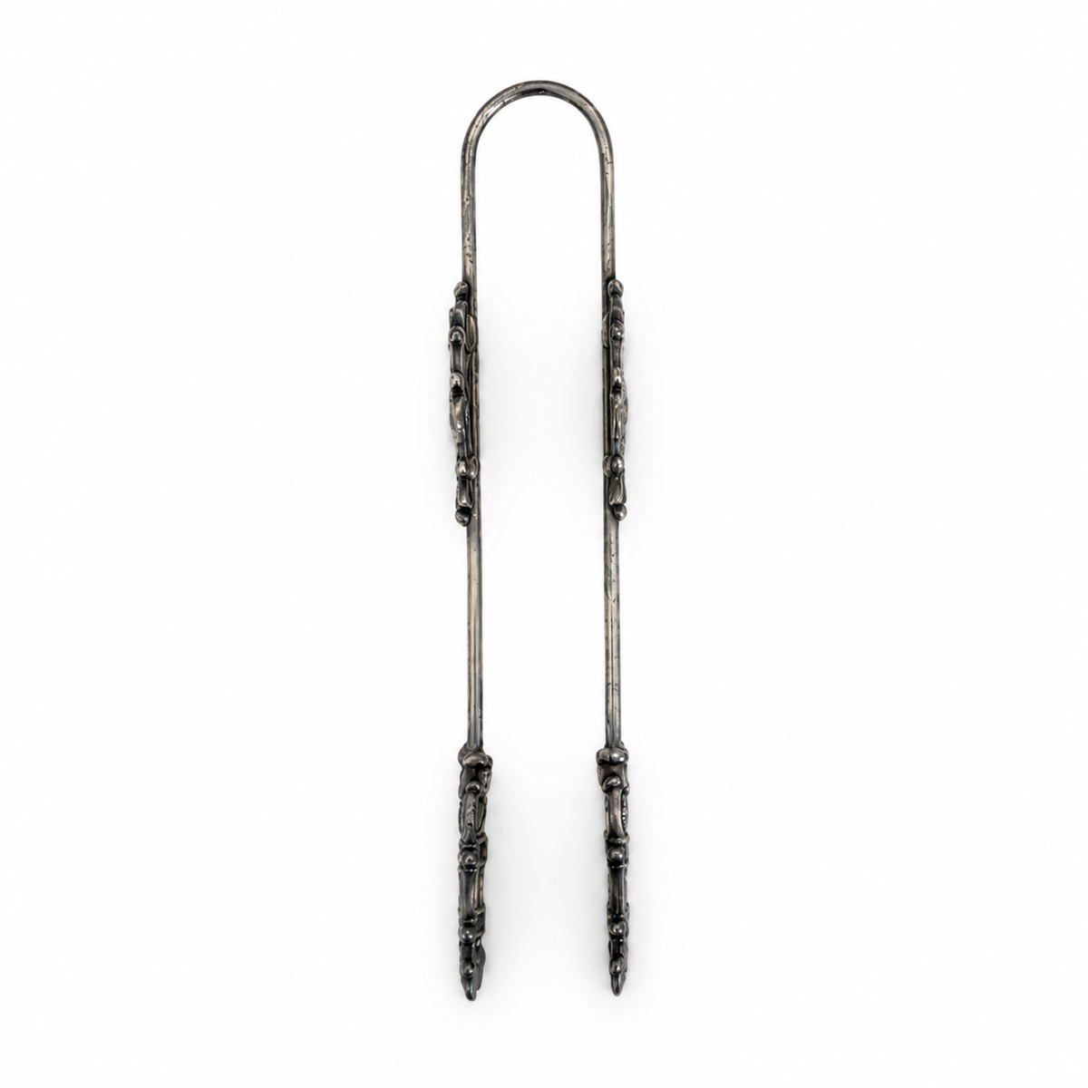Victorian Pickle Castor, Silver-Plated Metal & Glass, 1890, Tongs