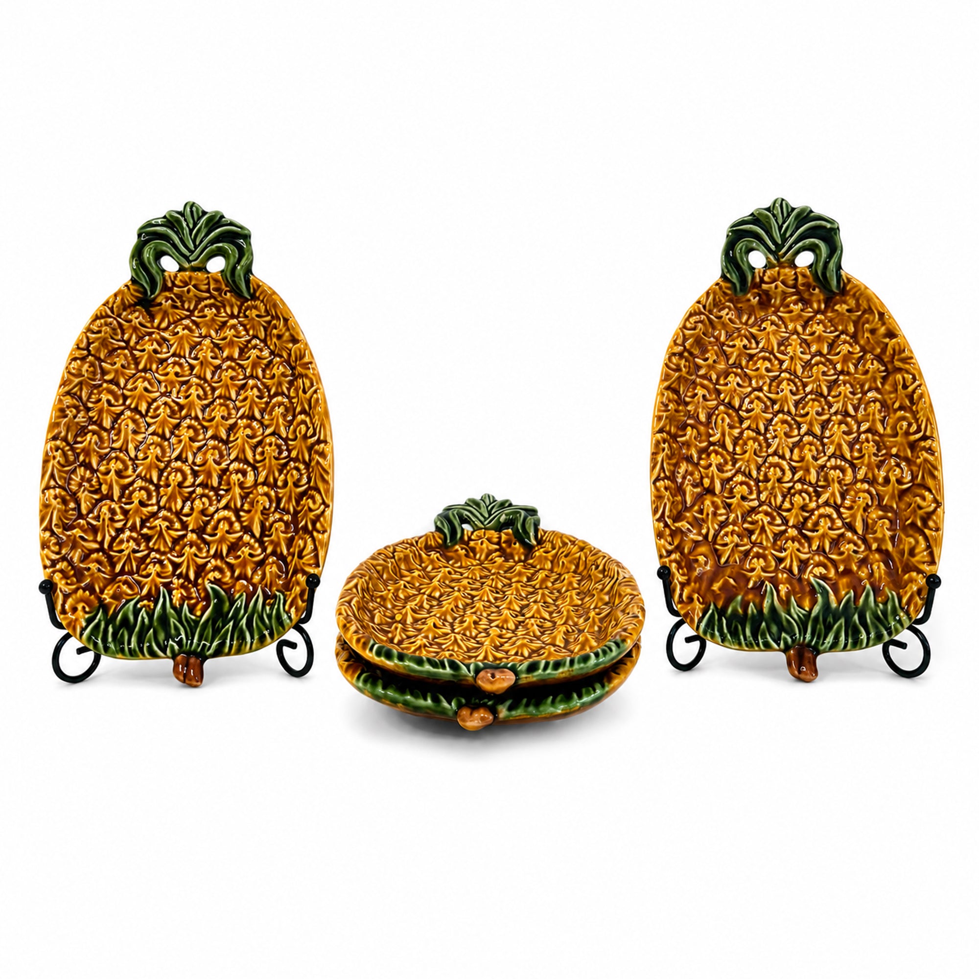 Set Of Pineapple Plates