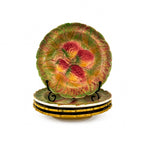French Majolica Fruit Plates by Sarreguemines, Circa 1890
