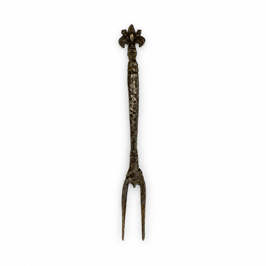 Vintage Florentine Six-Piece Serving Set, Figural Handles, Italy, 1950