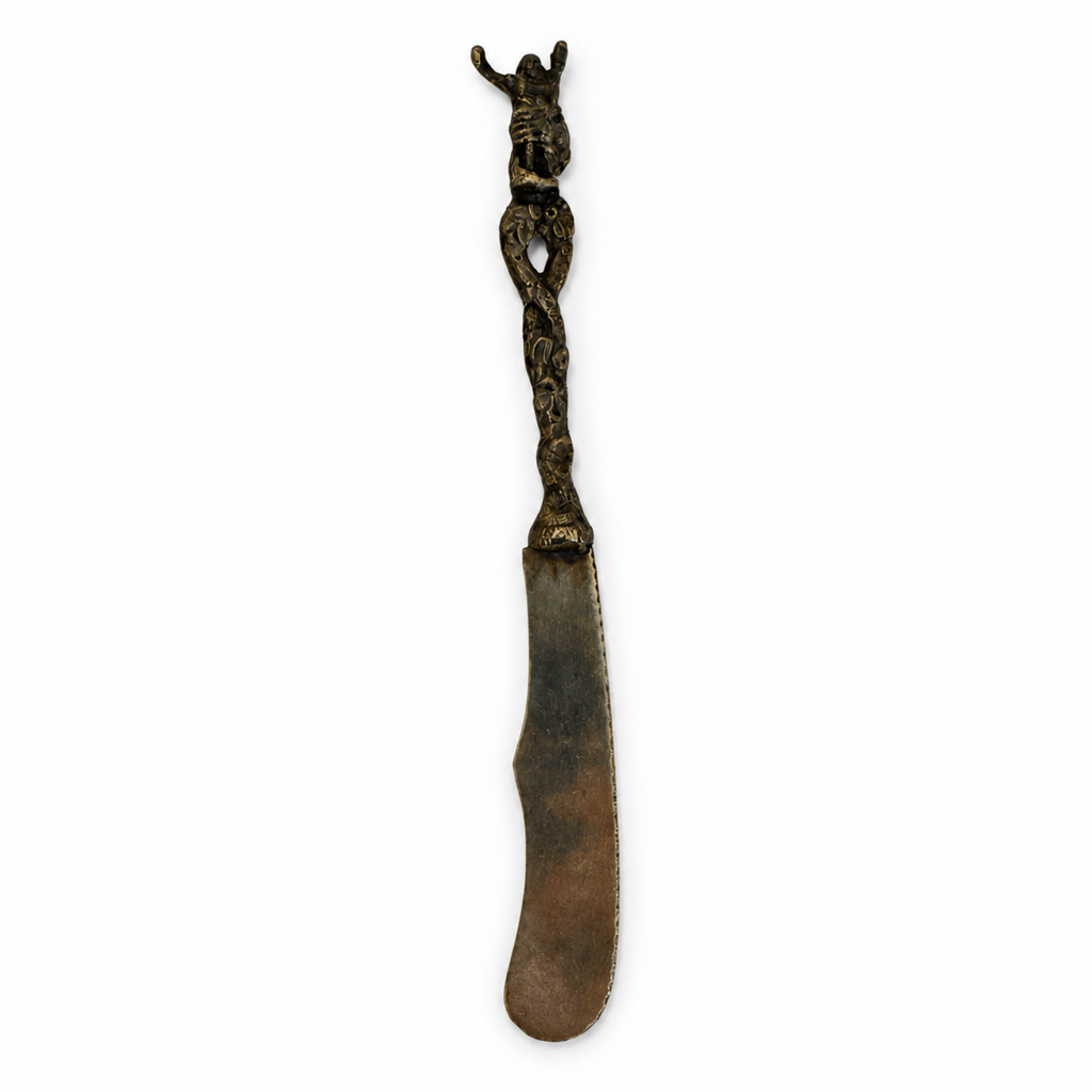 Vintage Florentine Six-Piece Serving Set, Figural Handles, Italy, 1950