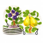 Set of Five Vintage Shafford Fruit du Jour Ceramic Salad Plates, 1987 — image 5