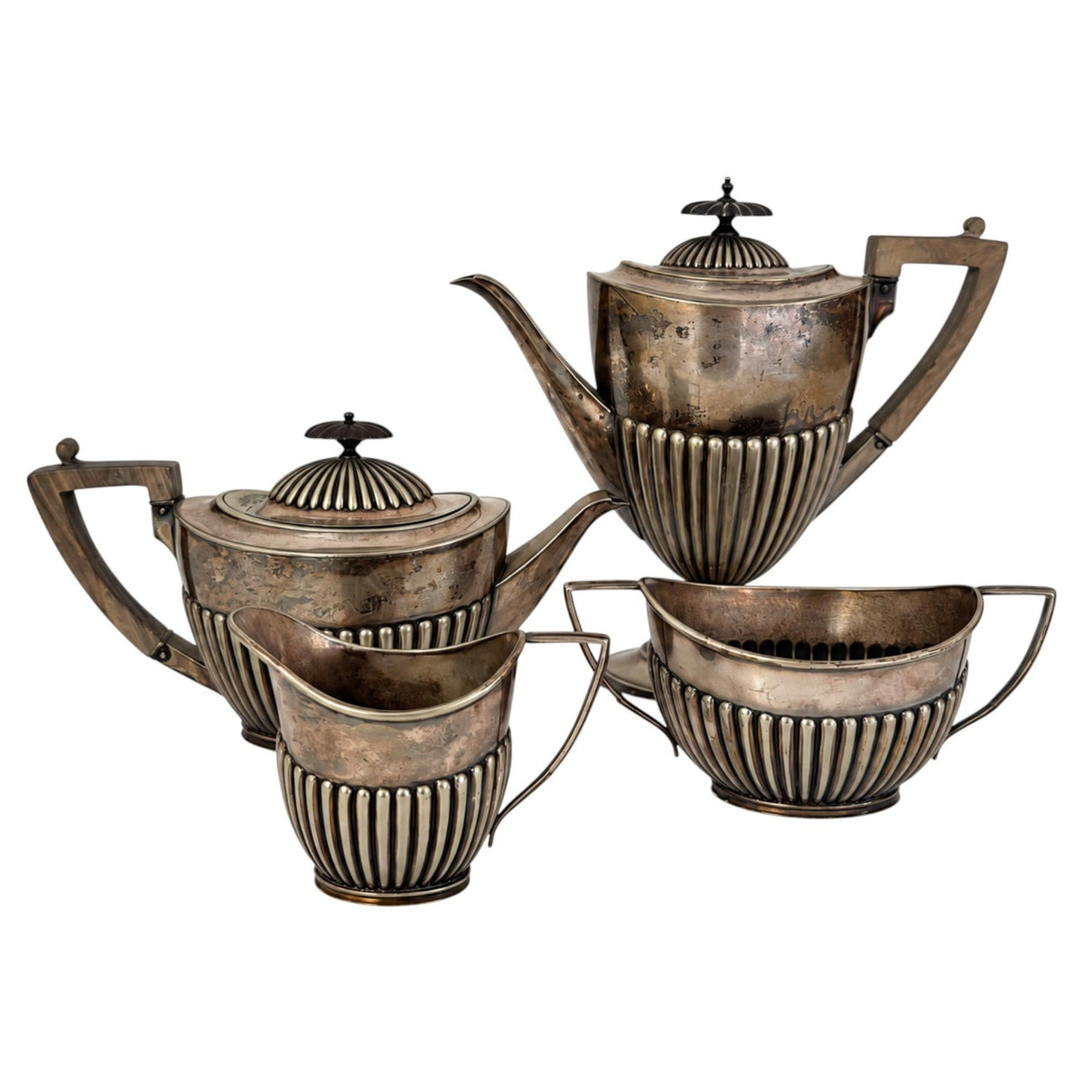 Edwardian Silver-Plated Tea and Coffee Service by Walker & Hall, 1910