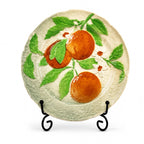 Antique French Saint-Clément Majolica Fruit Plates, Set of Ten, Circa 1900–1930