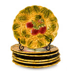 Set of Six Antique French Sarreguemines Majolica Fruit Plates, 1890 — image 7