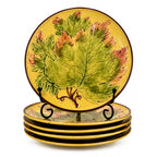 Antique German Majolica Grape Leaf Dessert Service, Circa 1900