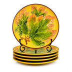 Antique German Majolica Grape Leaf Dessert Service, Six Pieces, Circa 1900 — image 10