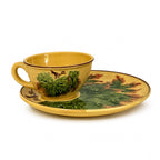 West German Majolica Snack Set with Cup and Snack Plates, Circa 1960 — image 2