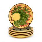 West German Majolica Snack Set with Cup and Snack Plates, Circa 1960 — image 5