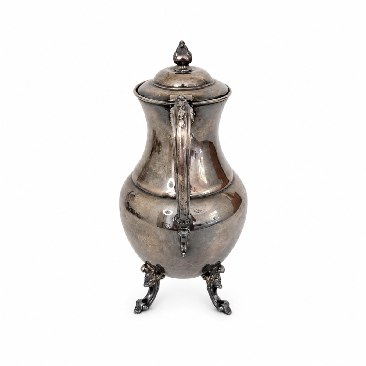 Antique Silver-Plated Copper Tea and Coffee Set, Eight-Piece, 1920