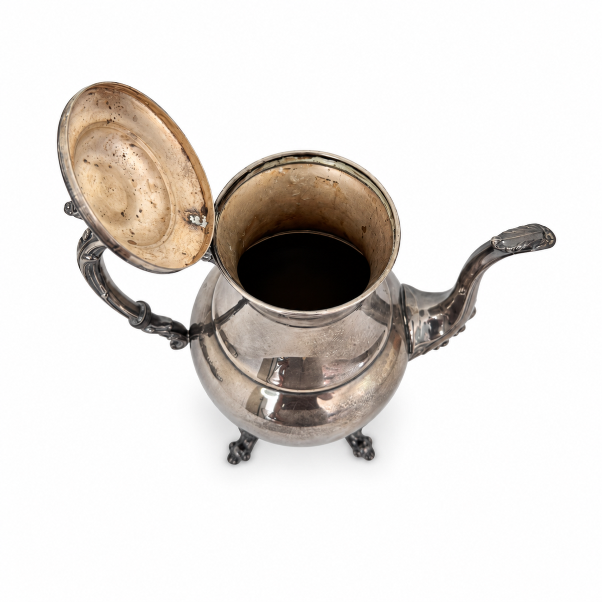 Antique Silver-Plated Copper Tea and Coffee Set, Eight-Piece, 1920