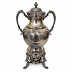Antique Silver-Plated Copper Tea and Coffee Set, Eight-Piece, 1920